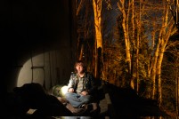 A homeless teen prepares to camp out under a bridge in Seattle on February 11, 2009. © Karen Ducey 2012